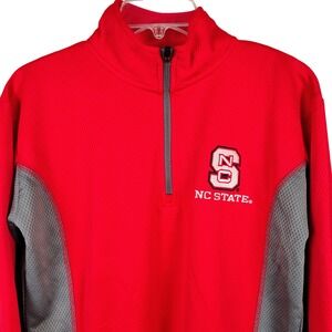 Knights Apparel Mens S NC State Pullover Red Grey Polyester Gorpcore Sporty